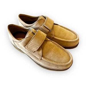 Rockport Tan Nubuck Suede Loafers Men’s Size 9‎ Rockabilly Hipster Grandpa Shoes